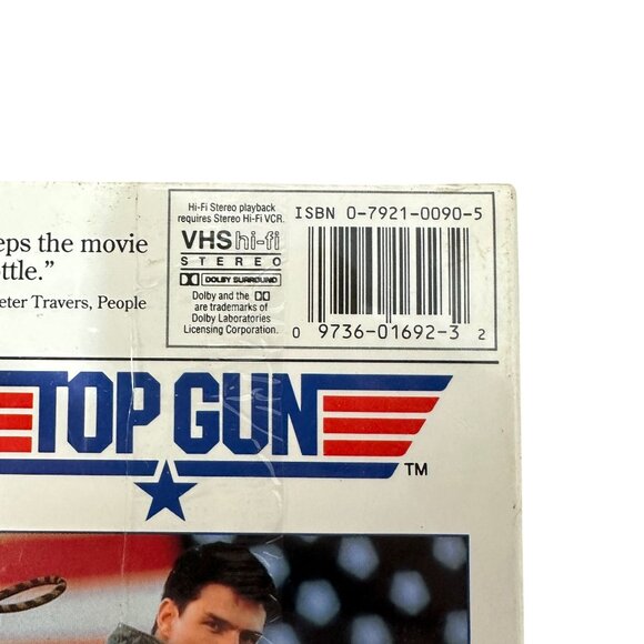 Top Gun VHS 1986 Action Movie Tom Cruise Kelly McGillis Hi-Fi Dolby Surround - Picture 4 of 8